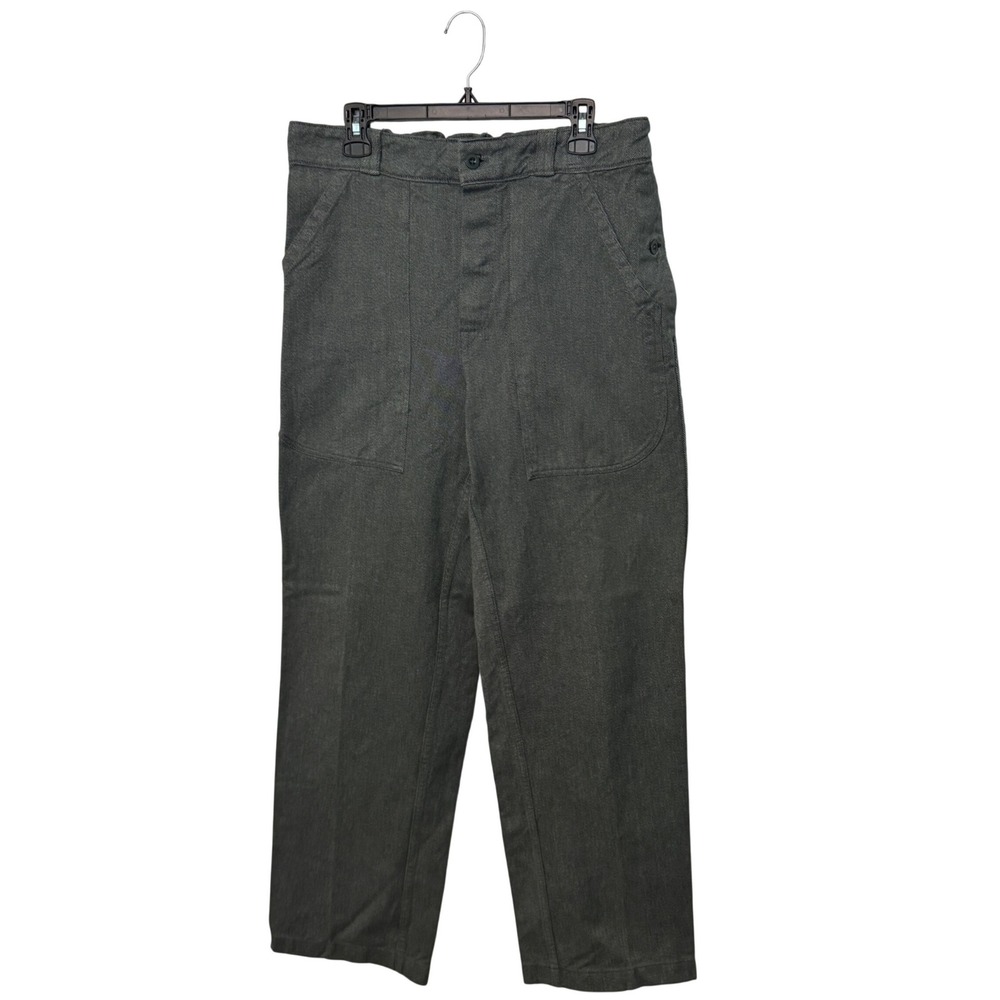Vintage Swiss Army Work Trousers Mens 33 Gray Heavyweight Cotton Twill Field